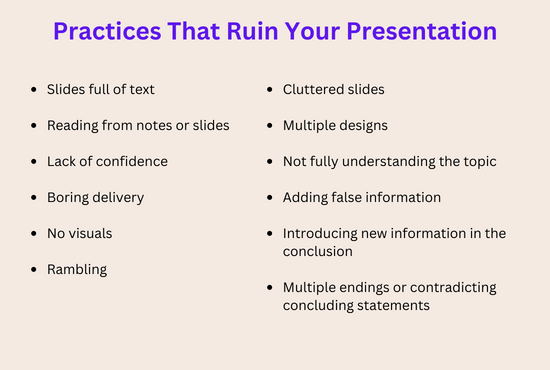 kinds of presentation topics